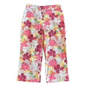 Van Heusen Stretch Capri Pants - High Rise Floral Print Size 8